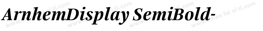 ArnhemDisplay SemiBold字体转换